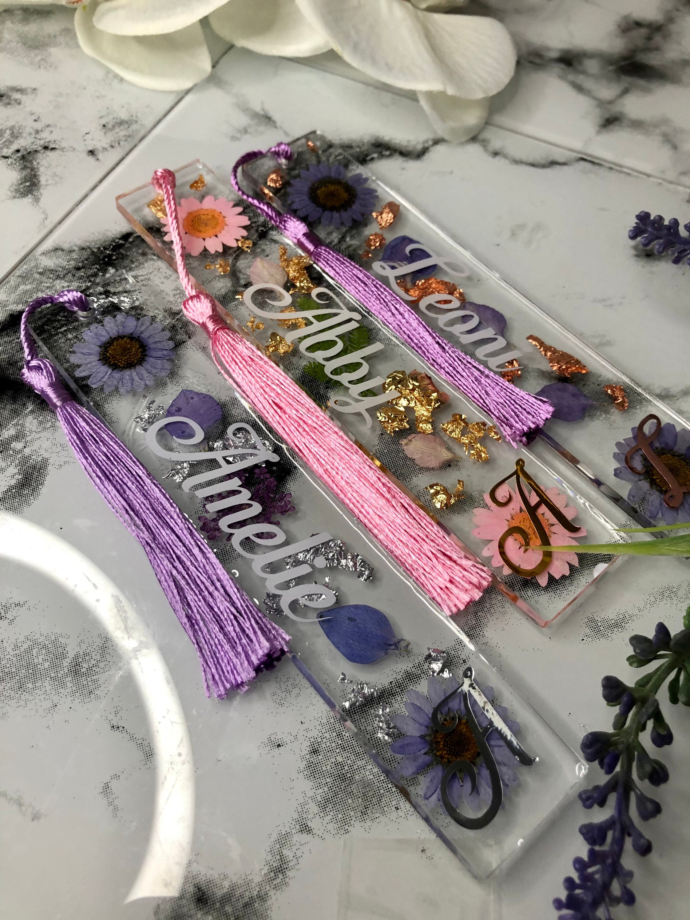 Personalised Bookmark Epoxy Resin Bookmark Handmade Resin Etsy UK