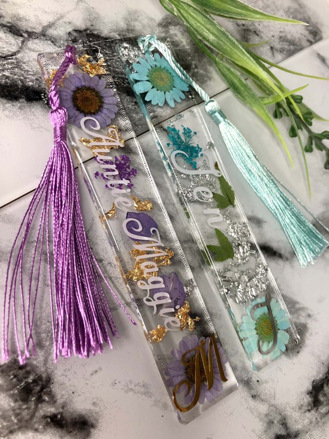 Personalised bookmark Epoxy resin bookmark handmade resin Etsy