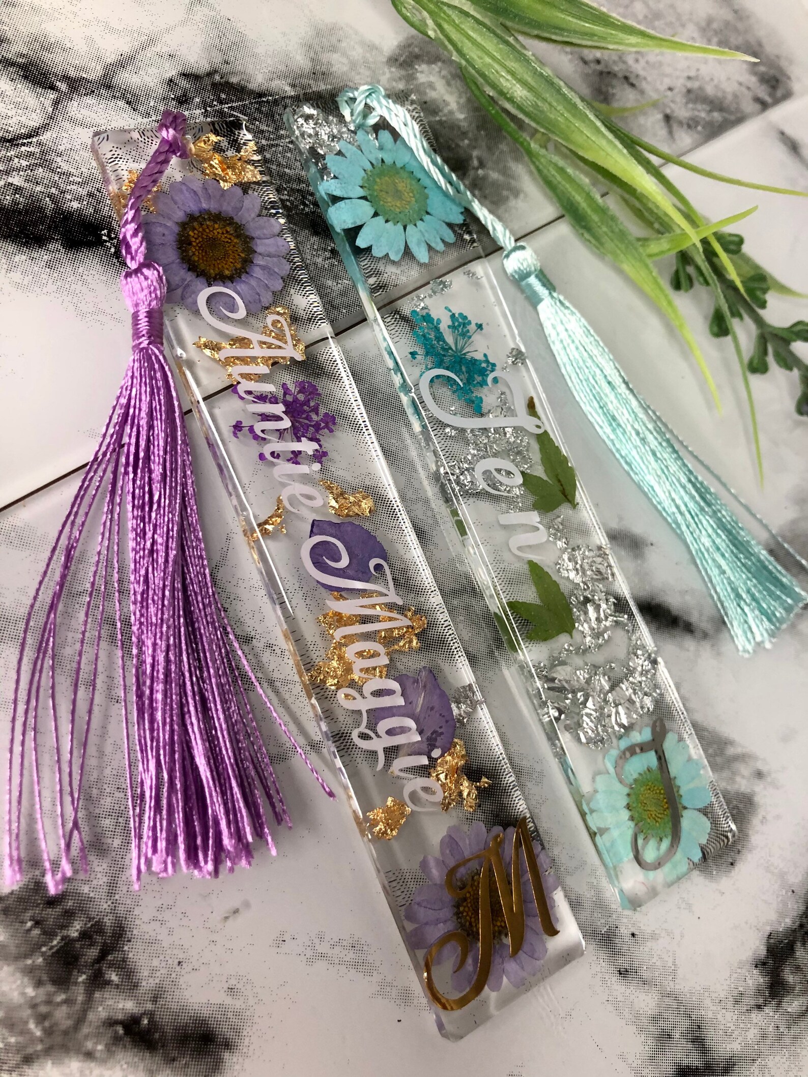 Personalised bookmark Epoxy resin bookmark handmade resin Etsy