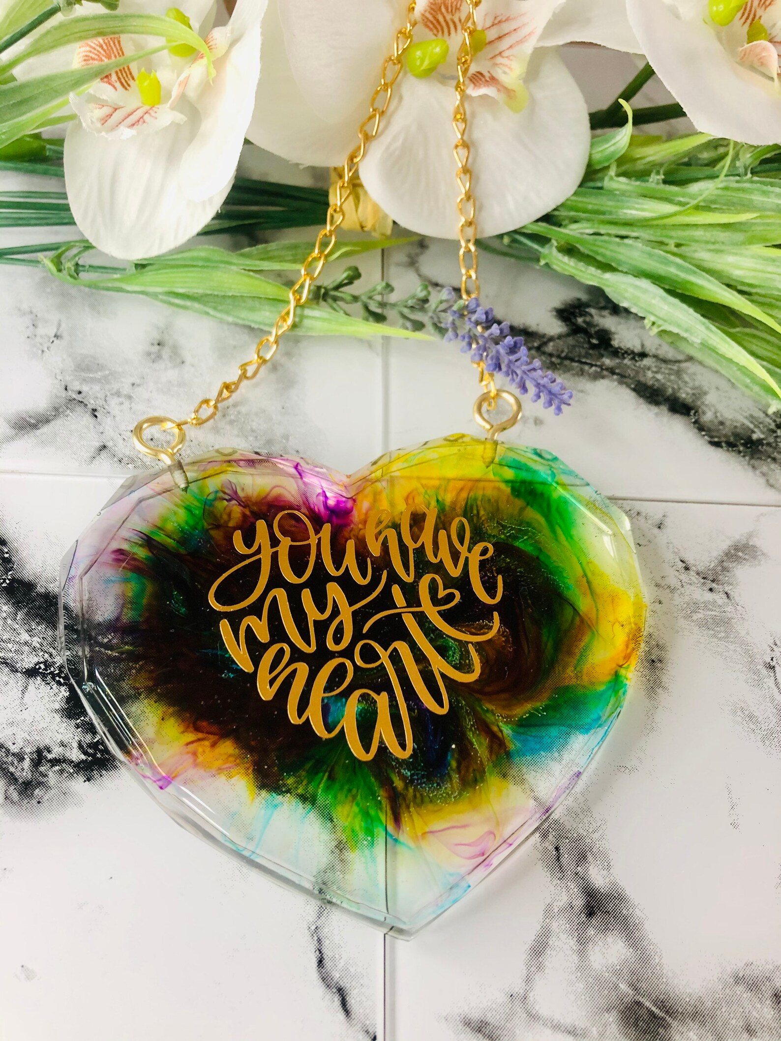 Wall hanging Resin wall hanging Colourful wall hanging Etsy