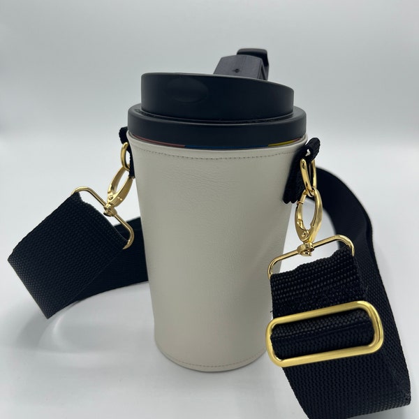 Cupholder Coffe to go Kaffeehalter cremeweiß inkl. Becher