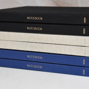 Linen Fabric Cover Notebook , Journal, Diary, Hardcover, Non-Customizable