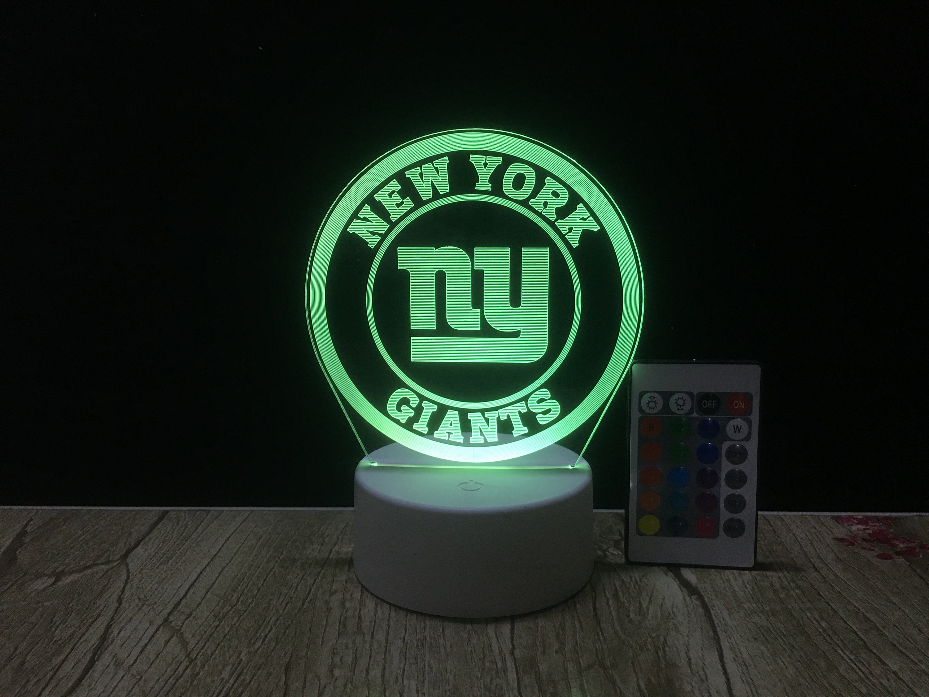 New York Giants NFL 3D Illusion Lampe 16 Farbe ändern LED Etsy