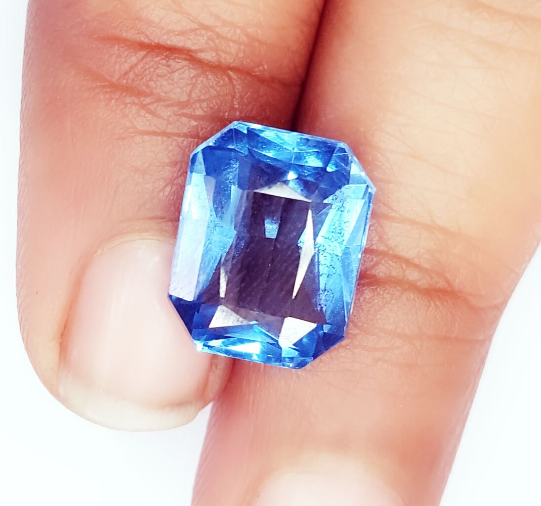 Loose Gemstone 7.32 Ct Natural Blue Tourmaline Certified Etsy