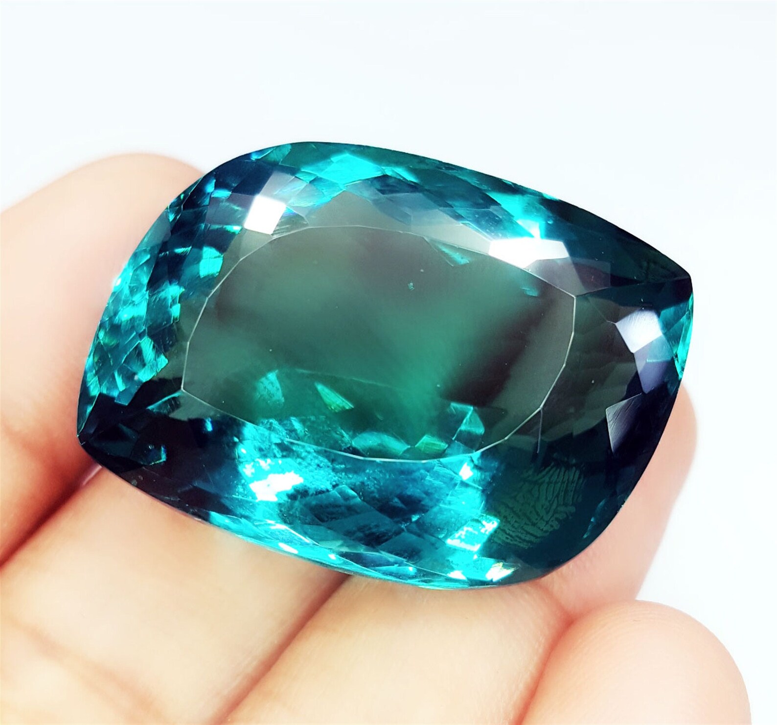 55 To 60 Ct Loose Gemstone Lab Created Brazilian Green Etsy