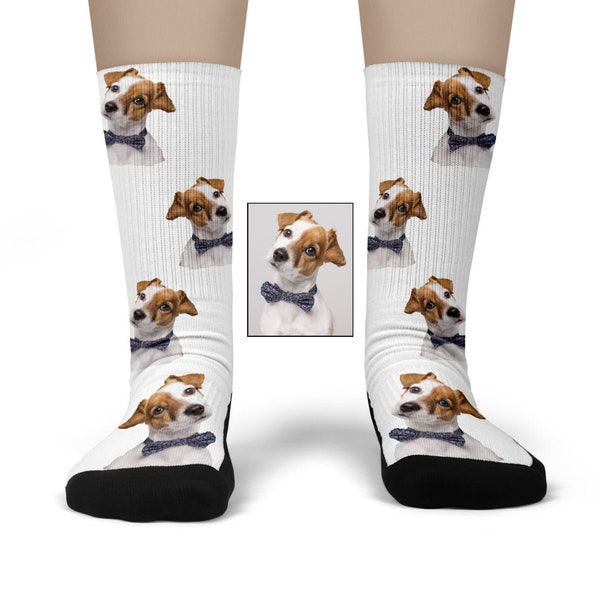 Chaussettes personnalisées photo - Chaussettes avec animaux - Chien, chat, lapin, animal domestique - cadeau homme - cadeau femme - Noel