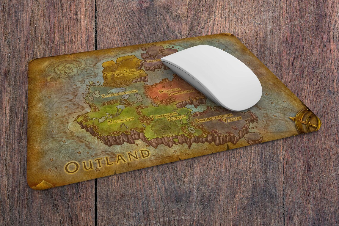 Rectangular mouse pad World Map Origin World of warcraft TBC Etsy