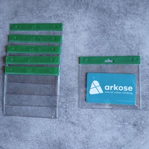 PVC Badge Houder 95 x 110 mm Horizontale Groene Hoofdband