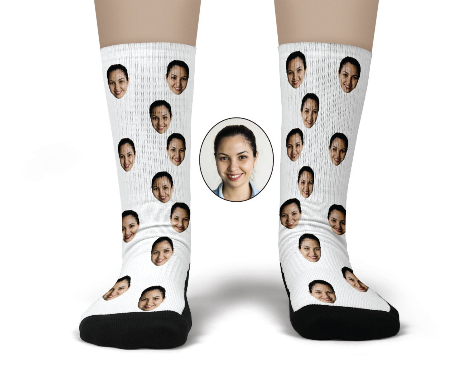 Chaussettes Personnalis es Visage Photo Chaussettes Cool Etsy France