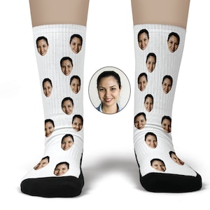 Personalized photo face socks - Cool socks - printed socks for gift, birthday, Christmas, Valentine's Day