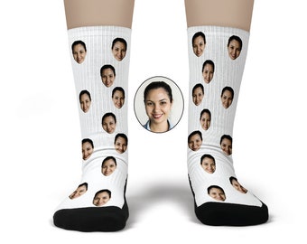 Personalisierte Foto-Gesichtssocken – Coole Socken – bedruckte Socken als Geschenk, Geburtstag, Weihnachten, Valentinstag