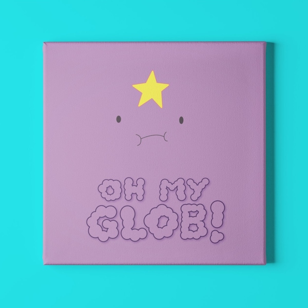 Lumpy Space Princess oh my glob Adventure Time colour downloadable poster | Funny art gift