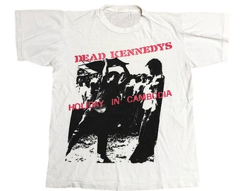 Dead Kennedys Holiday In Cambodia Ufficiale Uomo Nuovo Nero T - Foto 11