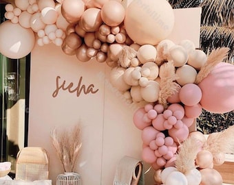 45-158pcs Doubled Blush Chrome Rose Gold Balloon Garland Kit Wedding Decoration Baby Shower Birthday Party Bridal Shower Engagement Decor