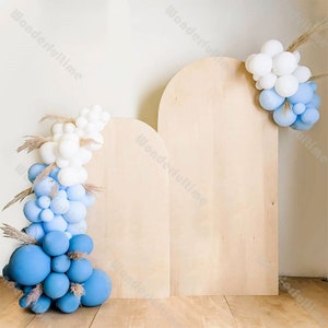 87pcs Doubled Matte Light Blue Deep Blue Balloons Garland Birthday Party Decoration Blue Matte White Balloon Arch Baby Shower Wedding Decor