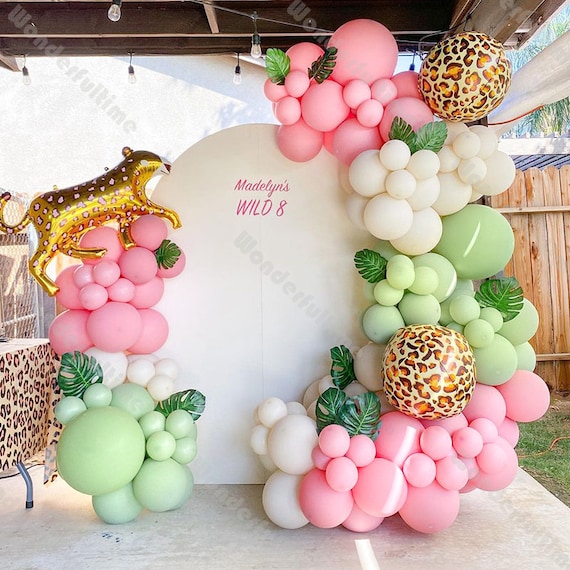 Arch Backdrop Pink Wild One (59”x40”) Safari-Themed 1st Birthday