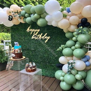 112pcs Dusty Green Balloon Garland Wedding Party Decoration Cream Peach Brown Black White Blue Balloon Arch Birthday Baby Shower Decor