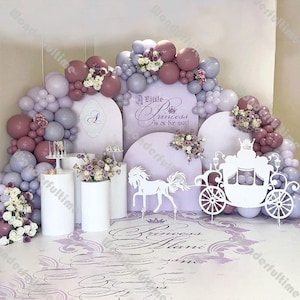 180pcs Doubled Purple Dusty Pink Balloon Garland Arch Kit for Wedding Baby Shower Birthday Party Anniversary Engagement Baptism Decoration