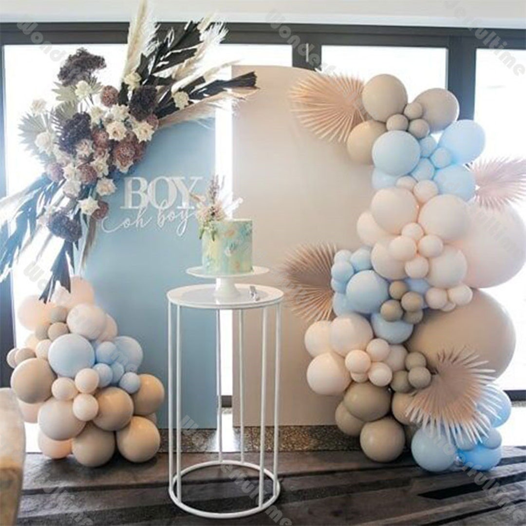 Arco de globo de cumpleaños para niña, 176 piezas, guirnalda de arco de  globo de boda beige, guirnalda de globo beige albaricoque para decoración  de