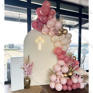 110pcs Baby Shower Balloons Arch Lilac Pink Natural Sand Wedding Balloon Gender Reveal Birthday Party Kit Boho Bridal Shower