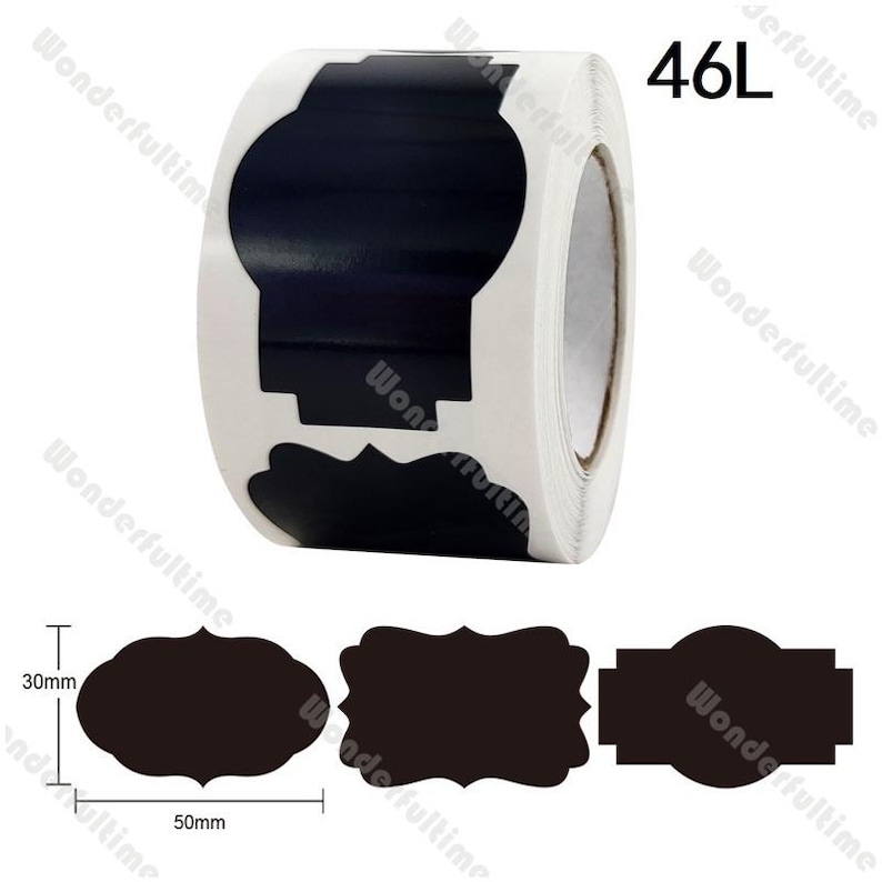1 Roll 120pcs Kitchen Organization Stickers Black Round Labels ...