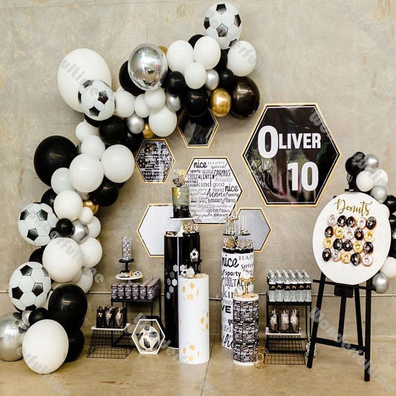 Black And White Centerpieces For Birthday Party