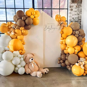 130pcs Matte Lemon Balloon Arch Kit Baby Shower Gender Reveal Birthday Party Kit Wedding Anniversary Balloon Set Boho Bridal Shower