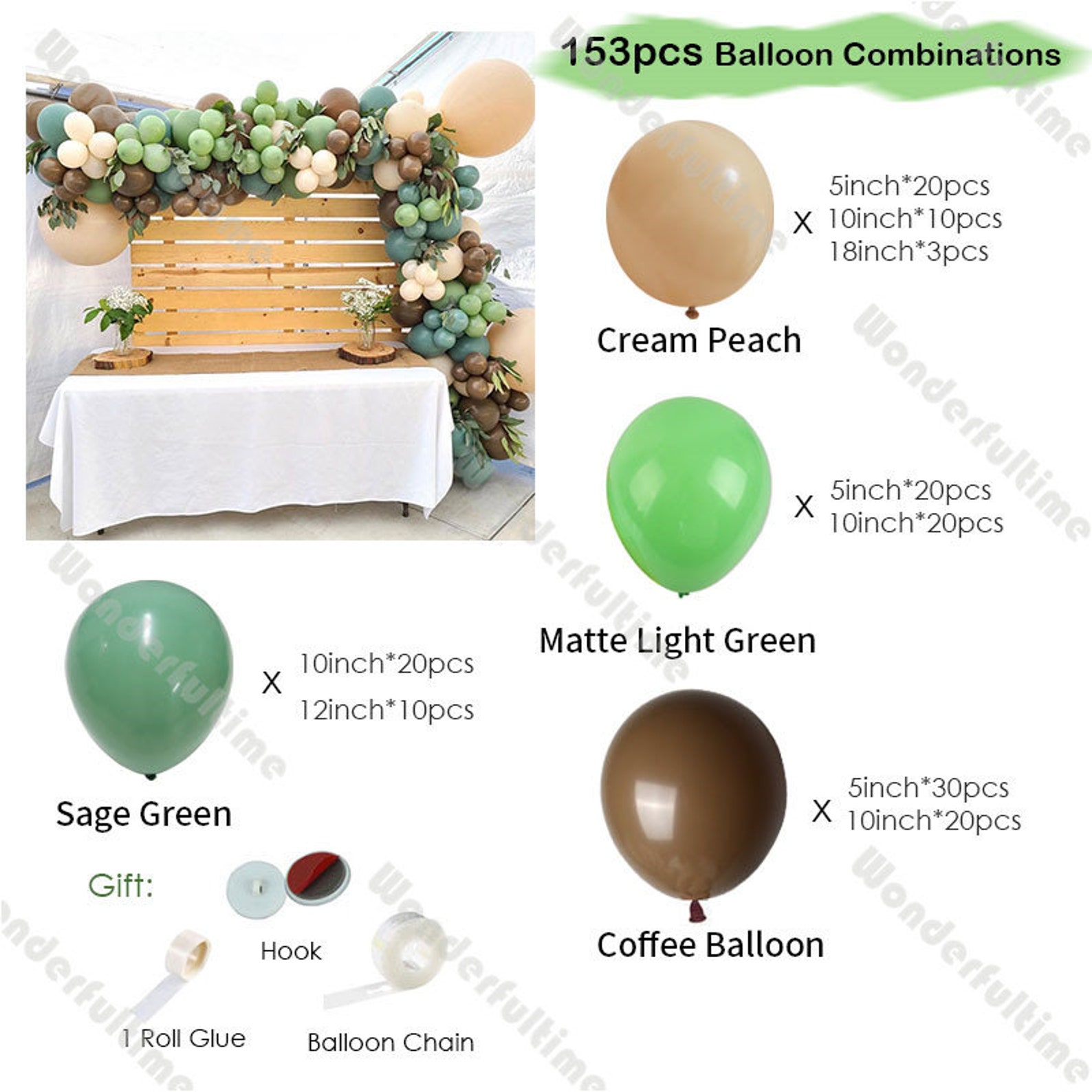153pcs Coffee Balloons Arch Garland Kit Wedding Decoration Etsy