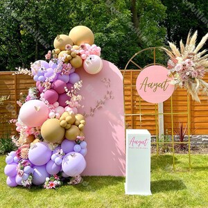 107 Baby Shower Balloon Arch Rose Pink Sand Brown Pastel Balloons Gender Reveal Birthday Party Kit Wedding Anniversary Retro Bridal Shower