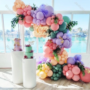 173 pezzi Boho Palloncino Ghirlanda Rosa antico Verde Baby Shower Genere Rivela Primo compleanno Sfondo Matrimonio Anniversario Bridal Shower Arch