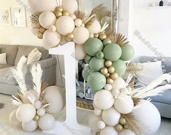 Kit Guirlande Ballons Vert Foncé, Jaune, Argenté - Anniversaire, Mariage, Décoration Fête