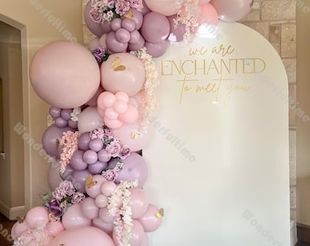 107 Pinkish Purple Pink Ballon Garland Arch Kit Baby Shower Girl Retro Kids Birthday Gender Reveal Party Supplies Bride to Be Wedding Globos
