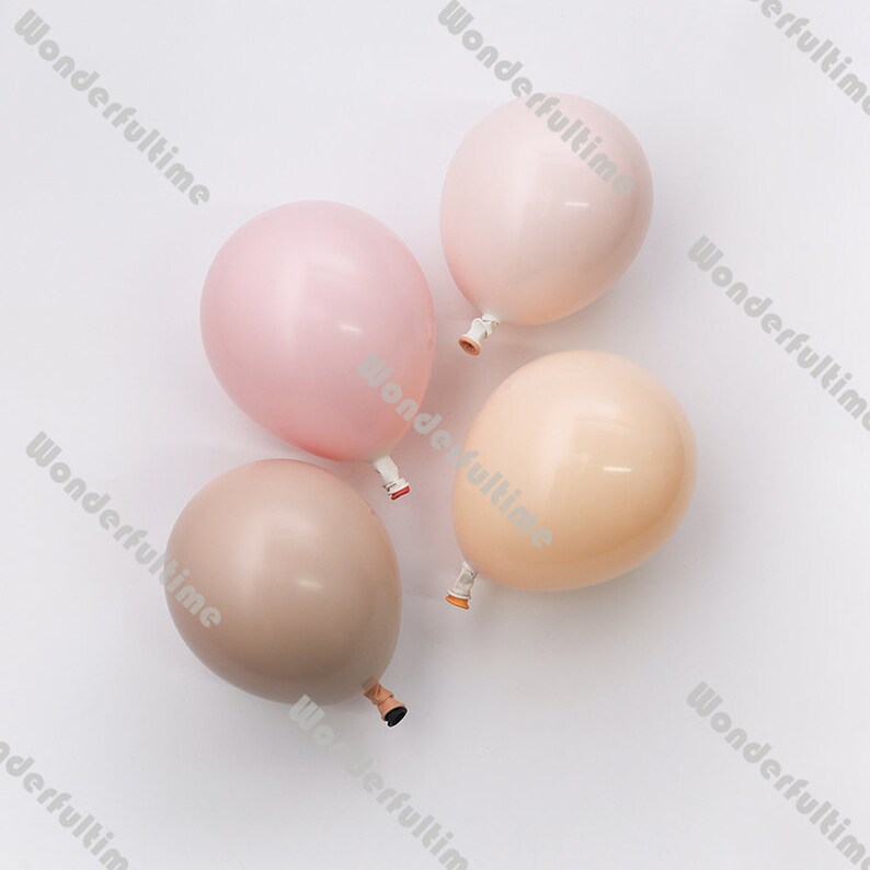 Popxstar 102pcs Doubled Blush Nude Balloon Garland Kit Boho Wedding Decoration Metal Copper Balloon Arch Birthday Party Baby Shower Decor