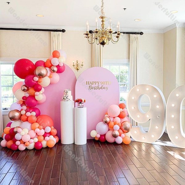 146pcs Pastel Balloon Arch Rose Jaune Orange Baby Shower Ballons 1er Anniversaire Genre Révéler Décorations De Mariage Boho Bridal Shower