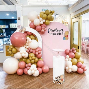 125pcs Doubled Dusty Pink Coral Cream Peach Sand Brown Mocha Balloon Arch Garland Bridal Shower Wedding Baby Shower Girl Birthday Decoration
