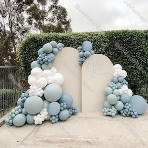 160pcs Blue White Balloon Garland Kit Baby Shower Birthday Party Supplies Gender Reveal Kids Party Decor Graduation Wedding Globos