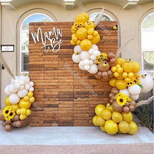 126pcs Matte Lemon Natural Sand Chocolate Brown Balloons Garland Arch Kit Bee Party Baby Shower Birthday Party Wedding Supplies Sunshine Kit