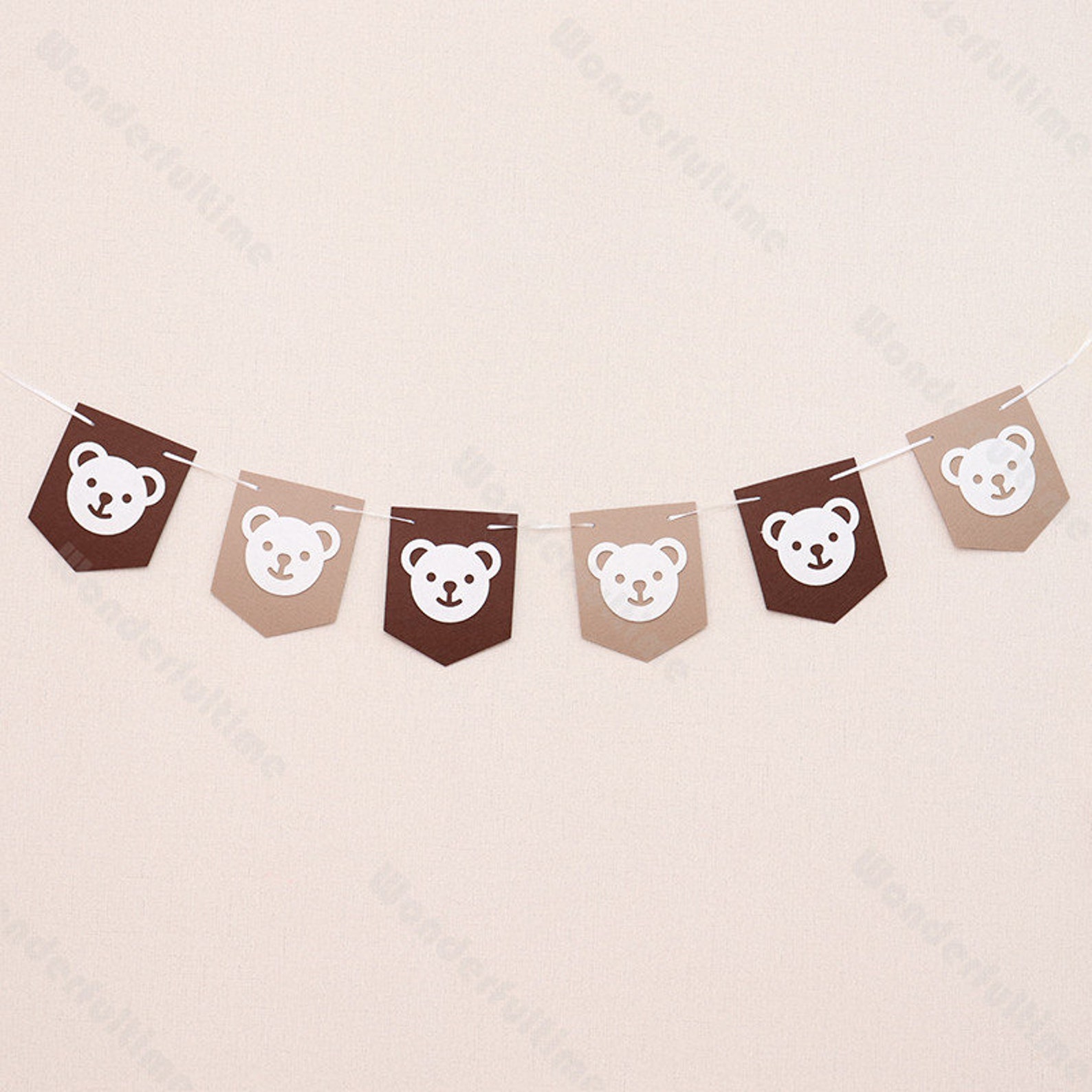 Bear Bannerhappybirthday Bannertriangle Flag Bannerrustic - Etsy