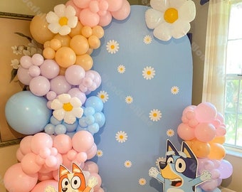 102 Stück Zwei Groovy Ballon Bogen Rosa Blau Gänseblümchen Ballons Babyparty Geschlecht offenbaren Geburtstag Gastgeschenke Jahrestag Hochzeit Dekoration