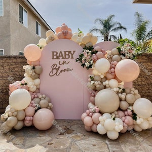 108/160 pz Fumo Marrone Sabbia Boho Palloncino Ghirlanda Baby Shower Palloncini Decorativi per la Festa Buon Compleanno Genere Rivelare Decorazione di Nozze