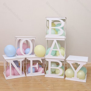 DIY Hollow-Out Balloon Boxes,Pre-CUT A-Z Foam Board Frame,Balon Boxes na Baby Shower,Ballon Mozaika Szablon,Pudełko do napełniania balonów,Dekoracje na imprezy