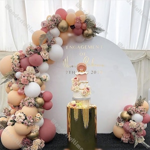 171pcs Cream Peach Balloon Arch Garland Boho Birthday Decoration Dusty Pink Matte White Chrome Gold Balloons Set Wedding Baby Shower Decor