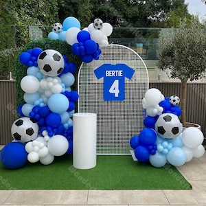 Juego de globos de fútbol para decoración de 8º cumpleaños, globo de  aluminio con el número 8, globo de fútbol verde, decoración de globos de  confeti