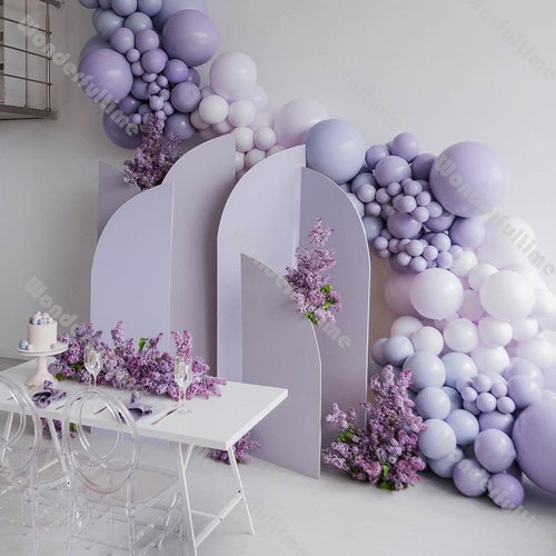 Lavender Balloon Garland Kit - 130pcs Pink Purple Balloon Arch For Parties & Weddings