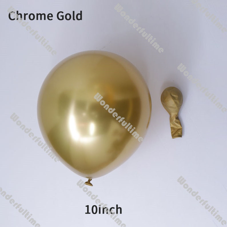145pcs Matte White Chrome Gold Balloons Garland Arch Kit Wedding ...