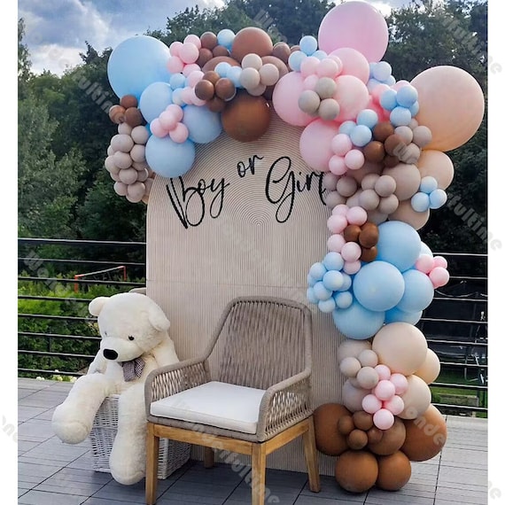 Decorazione per il 1° compleanno, ragazza, ragazzo, decorazione di compleanno, set di palloncini per feste di compleanno, baby shower, orso in pellicola, palloncini Happy Birthday