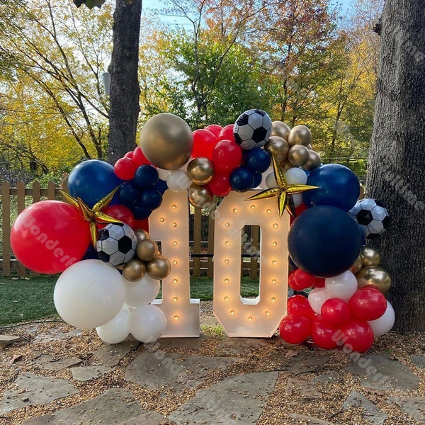Football Themed Balloon Garland Etsy