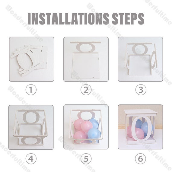 Bkrdty Supporto per Palloncini 6 Pezzi Kit Porta Palloncini 28 Pollice Trasparente Riutilizzabile Base per Fioriera per Compleanni, Matrimoni, Baby Shower, Natale, Halloween