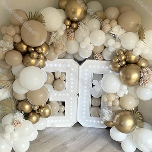 140pcs opaco bianco sabbia cromo oro palloncini arco ghirlanda kit matrimonio 30 ° compleanno festa baby Shwoer doccia nuziale decorazioni anniversario