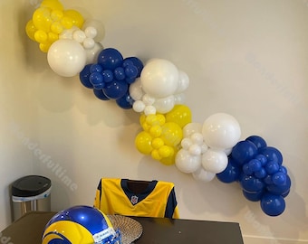 88psc Matte Navy Blue White Yellow Balloon Arch Garland Kit DIY Boy Birthday Decoration Football Rugby Party Supplies Baby Shower Decoration
